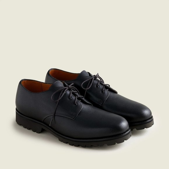 NEW $168 J Crew Camden Horween USA Leather Bluchers Black Dress Shoes All Sizes main image 5